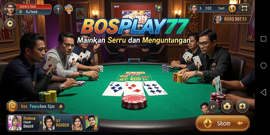 Gameplay menarik Poker di BOSPLAY77 dengan berbagai fitur interaktif.