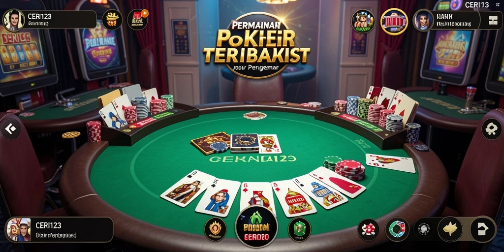 Tampilan gameplay CERI123 yang seru dan menantang dalam permainan Poker.