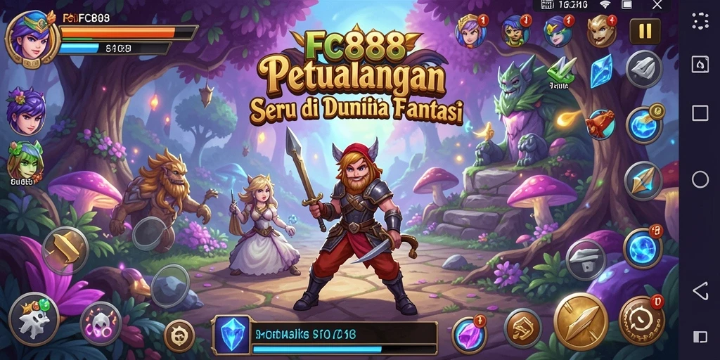 Tampilan gameplay FC888 yang memukau dengan aksi petualangan seru.