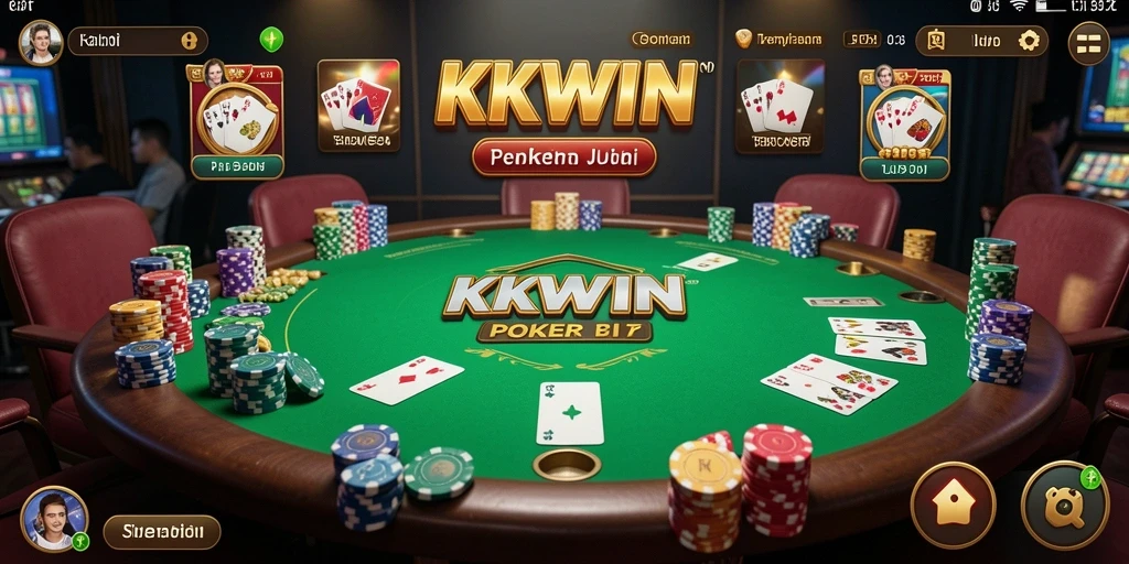 Tampilan gameplay Poker yang seru dan interaktif di KKWIN.